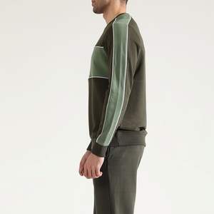 Custom panel Men's 100% Cotton <b>Sweatshirt</b> Round Neck <b>Sweatshirt</b> Crewneck <b>Sweatshirt</b> Unisex pullover crew neck <b>Fleece</b> Terry - Product Image 3