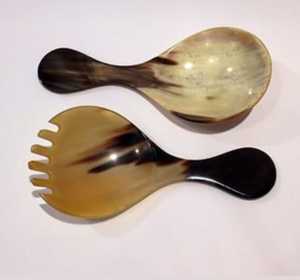 Juego de Cubiertos para Ensalada de Cuerno Estilo Americano Premium, Pulido Espejo, Ecológico, Sostenible, Cucharas Artesanales para Cocina, Aptas para Lavavajillas - Product Image 3