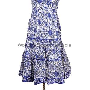 Vestido Midi Evase con Estampado Floral 100% Algodón, Ecológico, con Logotipo Frontal, Nuevo, para Mujer, Casual, de Noche - Product Image 5