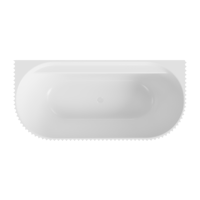 Baignoire en acrylique robuste et durable avec forme sculpturale ondulée, certifiée CE et ISO, baignoire autoportante pour hôtel