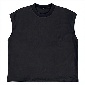 Débardeur sans manches en coton pour homme, coupe oversize, style muscle, pour la gym, l'entraînement, le streetwear, vierge, vente en gros, logo personnalisé - Product Image 2