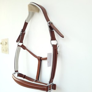 Sillín inglés de alta calidad, Halter de caballo, cuero negro con pieza de nariz cónica acolchada Súper suave, herrajes duraderos - Product Image 2