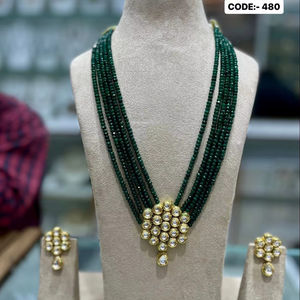 Ensemble de bijoux de mariée en cuivre classique collier et boucle d'oreille en alliage de Style Vintage de luxe personnalisé pour les fêtes de mariage célébrations spéciales - Product Image 5