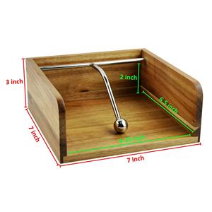 Porta Servilletas de Bar Premium, Base de Madera, Brazo de Presión de Acero Inoxidable, Sujeción Segura, Diseño Elegante para Mesa de Bar, Restaurante u Hogar - Product Image 4