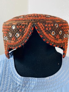 Gorro Tradicional Afgano para Hombre, Hecho a Mano, Étnico, Pashtun, Bordado, Vintage, Islámico, Formal, con Encaje, Color Personalizado - Product Image 4