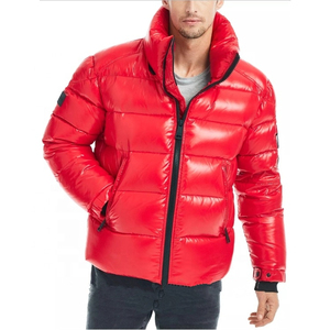 Chaqueta de Burbuja de Nailon Personalizada al por Mayor, Chaqueta Acolchada de Invierno para Hombre con Capucha Brillante Extraíble, Cierre de Cremallera de Talla Grande - Product Image 6