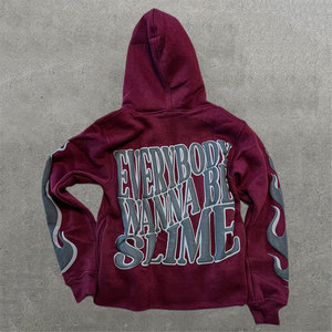 Sweat-shirt en éponge française Streetwear 100% coton Logo de sérigraphie personnalisé - Product Image 4