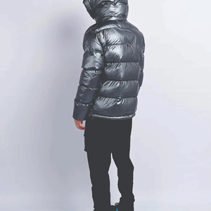 Abrigo de piel ligero a prueba de viento para hombre con capucha cálida chaqueta acolchada de burbujas informal de tela de lona chaqueta de invierno larga y cálida - Product Image 6
