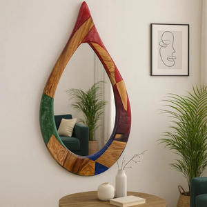 Marco de Espejo de Pared de Madera y Resina con Diseño Artístico de Marca Privada para Colección de Espejos Decorativos que Mejora el Estilo del Hogar - Product Image 6