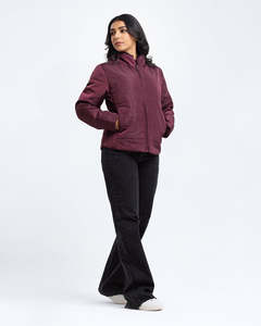 2025 venta al por mayor personalizado ajustable cordón con capucha manga larga Puffer Bomber Chaquetas Mujer chaqueta con capucha Stand Collar comodidad - Product Image 4