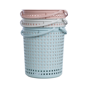 Hokori 5125 Medium Thai Style <b>Rattan</b> Plastic <b>Basket</b> PP Material Multi-Purpose <b>Laundry</b> and Home Storage with Handles - Product Image 6