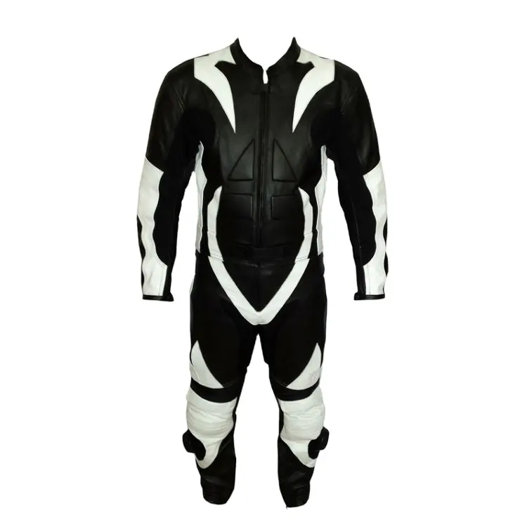 Tuta in pelle da Moto bianca nera di alta qualità-pantaloni da giacca da Moto per abbigliamento da ciclismo per Moto da esterno in pelle di vacchetta