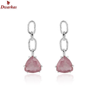 Meilleure vente à la main 925 Sterling Silver Gemstone Boucles d'oreilles Classique Tourmaline Quartz Marteau Goutte pour Cadeau - Product Image 1