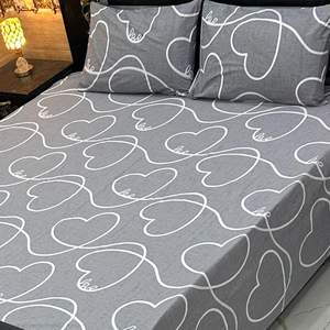 2023 Ssumaira Collection Premium Packaging 100% Sábanas estampadas de algodón puro Sábana bajera tamaño King para hoteles Última calidad - Product Image 4