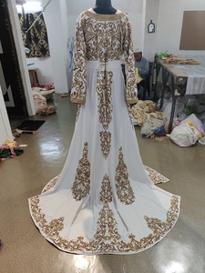 Lujoso oro bordado tradicional musulmán Kaftan accesorio ropa - Product Image 5