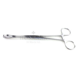 Éponge tenant pince courbée droite dentelée 25cm pince de chirurgie générale pince éponge médicale - Product Image 1