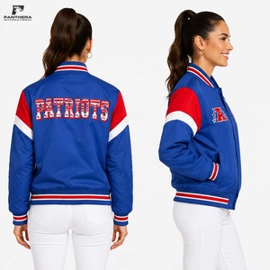 เสื้อแจ็คเก็ตซาตินทีมแบบสั่งทำพิเศษ ปักลายตามต้องการ ชุดเบสบอลแบบ Letterman เสื้อคลุม Bomber โรงงาน OEM ผู้ผลิตขายส่ง - Product Image 2