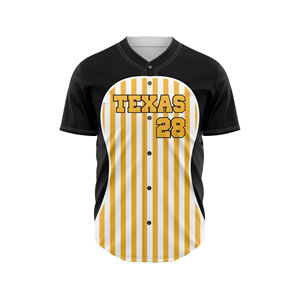 เสื้อเบสบอลแบบติดกระดุมทั้งตัว ผลิตตามสั่ง พร้อมพิมพ์โลโก้ทีม  ผ้าตาข่ายโพลีเอสเตอร์ 100% ระบายอากาศดี ราคาขายส่ง - Product Image 1