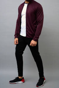 2025 ensemble de survêtements pour hommes en polyester de haute qualité personnalisé survêtement à motif solide respirant pour la saison d'automne - Product Image 4