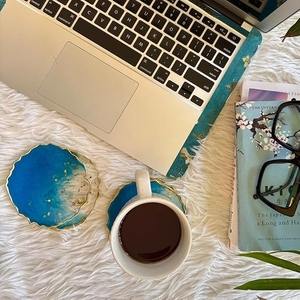 Juego de Posavasos de Resina con Diseño y Forma Personalizados, Posavasos Decorativos Hechos a Mano para Regalos y Decoración del Hogar, Posavasos con Logotipo Personalizado - Product Image 6