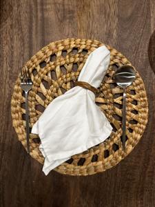 Manteles individuales redondos, tejido abierto jacinto de agua, productos ecológicos hechos en Vietnam, decoración de mesa, mantel tejido al por mayor - Product Image 5