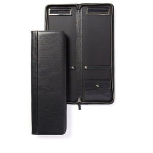 Nouvelle trousse à cravates professionnelle en cuir véritable avec logo personnalisé et grande capacité à fermeture éclair - Product Image 2