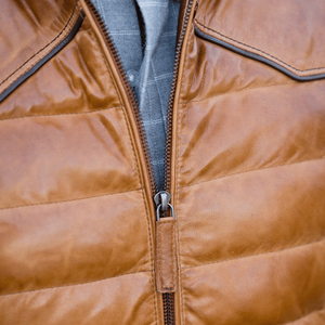 Chaleco de Motocicleta de Cuero de Alta Calidad para Hombre, Último Estilo, Ropa de Invierno de Cuero para Exteriores - Product Image 5