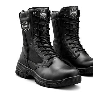 Bottes tactiques imperméables noires pour l'extérieur, vente en gros, randonnée, chasse, entraînement, chaussures tactiques - Product Image 4