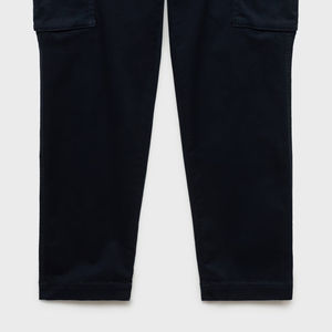 Pantalones informales de algodón de corte regular para hombre, alta calidad, personalizables, azul marino oscuro, rectos, cómodos, ligeros, diseño plano - Product Image 3