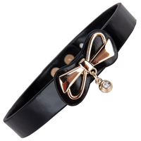 Collier de bondage SM en cuir PU avec nœud papillon et cloche métallique pour cosplay fétiche adulte