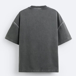 Fabricants de meilleure qualité T-shirt uni à manches courtes et coupe ample pour hommes Vêtements Out Wear T-shirt confortable pour hommes - Product Image 3