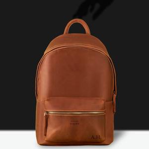 Mochila de Cuero Genuino Vintage Resistente al Agua y Antirrobo LBP-0050, Bolsa de Negocios para Portátil, para la Escuela, Viajes, con Cierre - Product Image 1