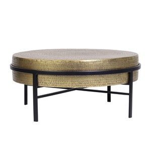 Mobilier moderne personnalisé table basse table à thé table de centre de loisirs avec cadre en métal doré pour mobilier de salon - Product Image 1