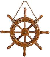 Rueda de Barco Náutica de Estilo Vertical Art Deco Antigua, de MDF Ecológico, para Colgar en la Pared, Ideal para Cumpleaños, Pascua, Hogar, Oficina o Casa de Playa