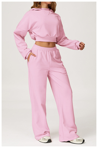 Al Aire Libre Casual verano suelto versátil mujer chándales correr deportes de dos piezas Sudadera con capucha conjuntos 100% algodón transpirable - Product Image 2