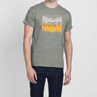 T-shirt en toile imprimé tendance à col rond pour homme avec motif graphique élégant, 100 % coton, respirant, coupe décontractée