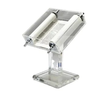 Gorgeous Complete Torah in Acrylic Display Stand for Small Sefer Torah Sits