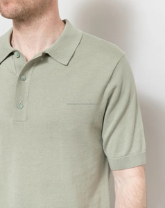 Camiseta de Manga Corta Transpirable para Hombre, de Alta Calidad, con Botones, Diseño Sólido, Corte Ajustado, para Verano, 180 g - Product Image 5