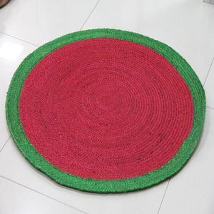 Alfombra de Cáñamo Tejida Redonda Modelo 2026, Alfombras de Algodón Trenzado con Base Antideslizante - Product Image 1