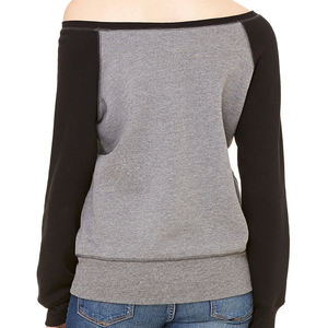 Sweat-shirt uni en coton et polyester de style unique avec sweat-shirt à manches longues pour femmes avec col rond - Product Image 6