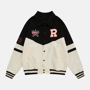 Veste universitaire en toile pour homme avec patch logo, design personnalisable, 100% coton, respirante, séchage rapide, imperméable, service OEM - Product Image 1