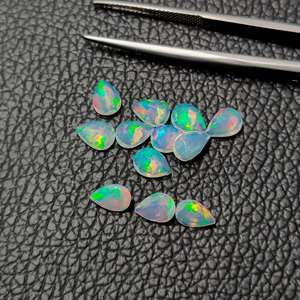 6x8mm naturel éthiopien opale multi feu couleur jouer à facettes forme de poire AAA qualité en gros pierre précieuse parfaite pour les bijoux fins - Product Image 3