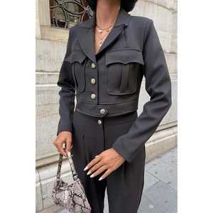 Ensemble veste courte et costume boutonné vintage pour femme, modèle 10239 - Product Image 3