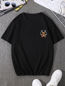 เสื้อยืดผู้ชายผ้าฝ้าย 100% สกรีนโลโก้ได้ คุณภาพสูง ระบายอากาศดี เหมาะสำหรับใส่ลำลองในฤดูร้อน - Product Image 3