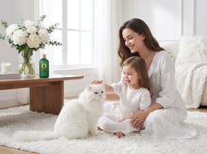 Shampoo pour chat à poils longs VELVETPAW Premium & Shampooing + Après-shampoing 2-en-1 Extrait de camomille Formule soie Pour chats persans et Maine Coon - Product Image 2