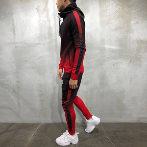 Chất lượng cao hai pees Quần Baggy Tracksuit cho nam giới thiết lập tùy chỉnh 2 miếng dây kéo Sweatpants với hoodie tracksuits Zip Up - Product Image 6