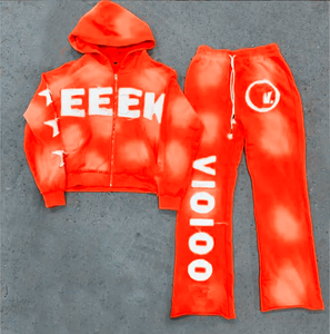 Conjunto de Sudadera con Capucha Informal y Moderna para Hombre, Ecológica, Lisa, con Pantalones Deportivos de Cintura Doble Personalizados - Product Image 5