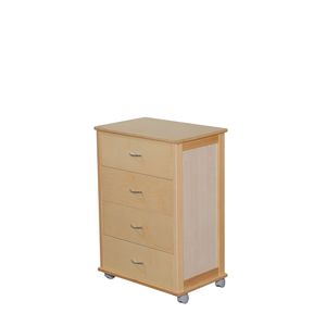 MASLEGNO Model MAS375 Top-Performance Solid Beech Wood Drawer Trolley Modern Design <b>Plastic</b> <b>Wheels</b> Iron Handles Sturdy for Any - Product Image 4