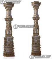 Piliers de mariage d'Inde du Sud, thème temple, décoration moderne simple et luxueuse en bois, Shobha Jain Impex, pour intérieur et extérieur, Delhi