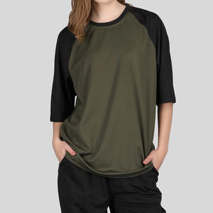 Camisetas de Verano para Mujer Talla Grande, Transpirables, 100% Algodón, Gruesas, Estilo Hip Hop, Logotipo Personalizado, Impresión Digital, Hombros Caídos - Product Image 5